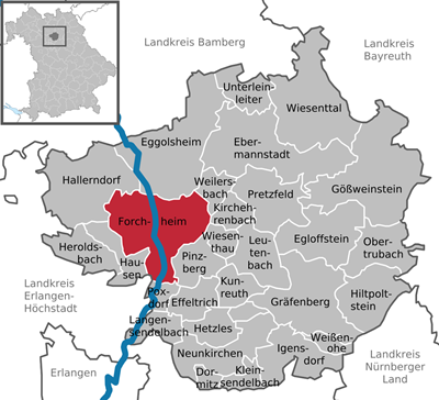 Hier ist der Schlüsseldienst Forchheim aktiv:Landkreis Forchheim
